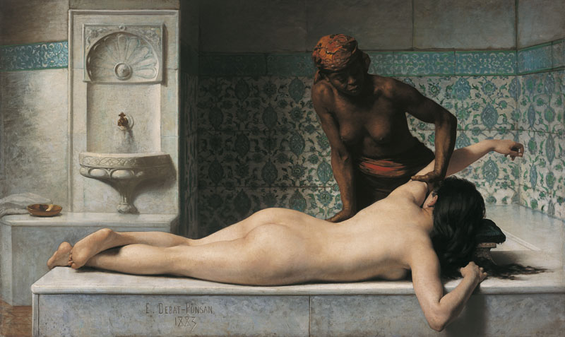 Le massage au Hamam par Edouard Debat-Ponsan 1883 (3)