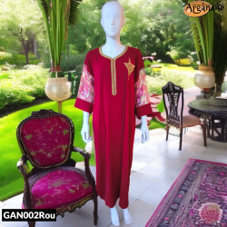 Gandoura berbère Rouge - GAN002Rou