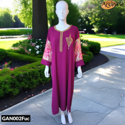 Gandoura berbère Fuchsia - GAN002Fus