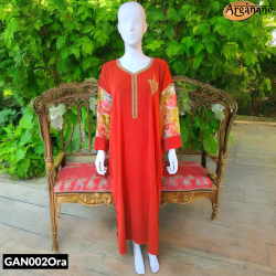 Gandoura berbère Orange - GAN002Ora