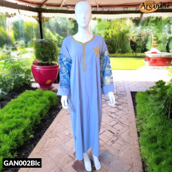 Gandoura berbère Bleu ciel - GAN002Blc