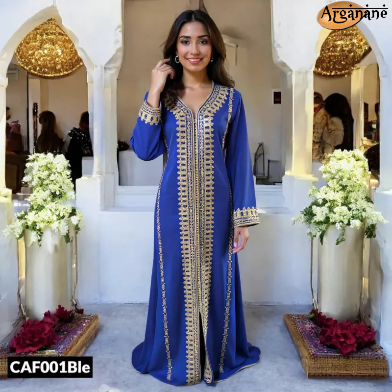 Caftan bleu royal - CAF001Ble