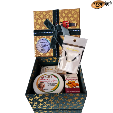 Boite cadeau figue de barbarie avec parfum musk et bijou - ARGANANE